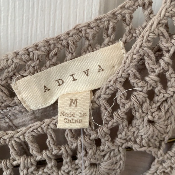 Dressy Cotton Tee with Fringe/Tassel - Sandstone M - Picture 6 of 9